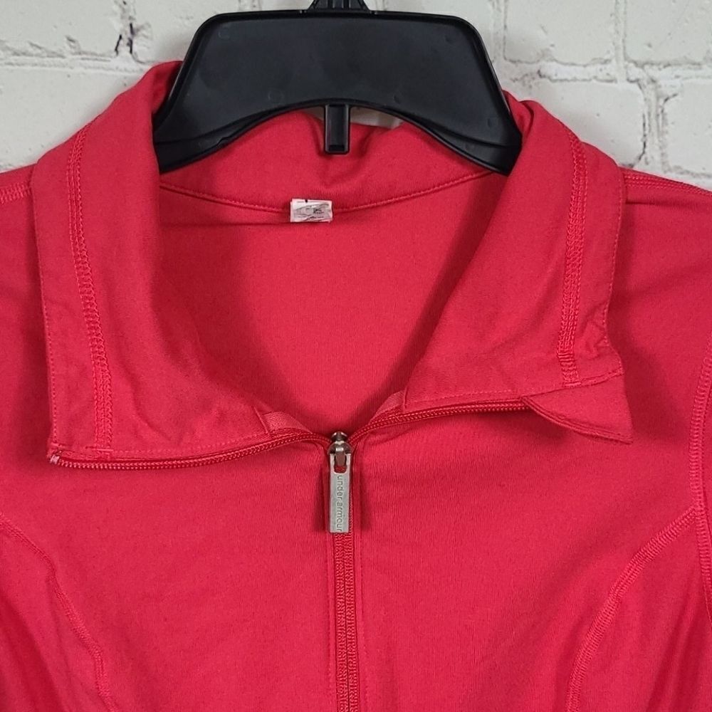 Under Armour AllSeasonGear Zip Jacket Small Coral Pink Running Workout Top - Picture 7 of 12